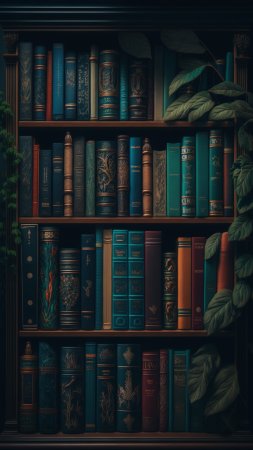 Фон книжная полка