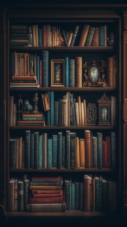 Фотофон книжный шкаф