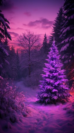 Пейзаж зима скачать фон 2160 x 3840