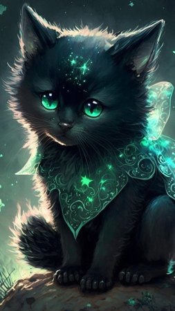 Магические котики скачать фон 1080 x 1920