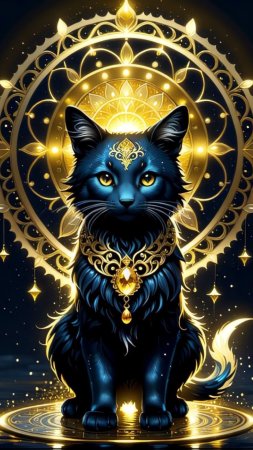 Магические кошки скачать фон 1080 x 1920