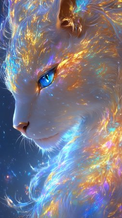 Фантастические кошки скачать фон 2160 x 3840