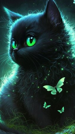 Кот с зелеными глазами скачать фон 1080 x 1920