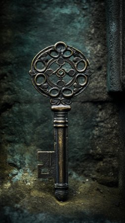 Antique key скачать фон 1080 x 1920