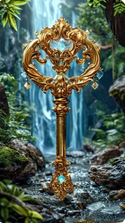 Золотой ключ скачать фон 1080 x 1920