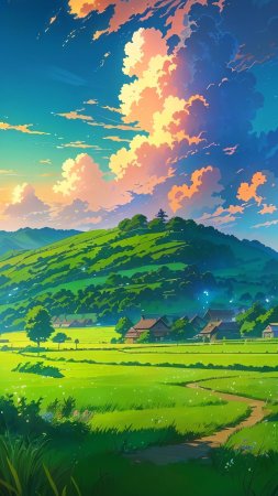 Anime landscape hd wallpaper
