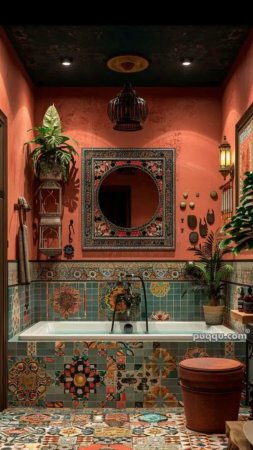 Moroccan style bathroom design скачать фон 1080 x 1920