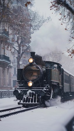 Париж зима скачать фон 720 x 1280