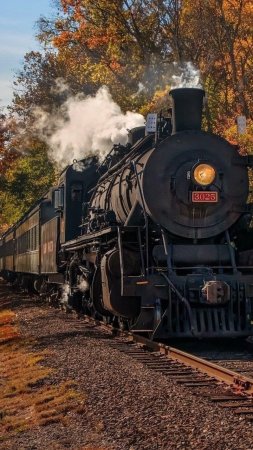 Steam train скачать фон 720 x 1280