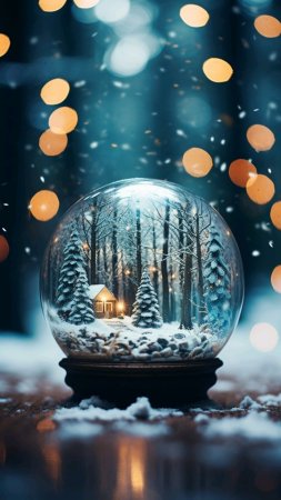 Snow globe скачать фон 1424 x 2532