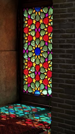 Stained glass window скачать фон 2160 x 3840