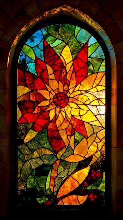 Stained glass window design скачать фон 1080 x 1920