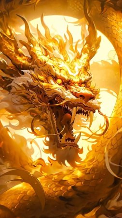 Chinese dragon art скачать фон 1080 x 1920