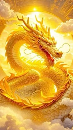 Golden dragon art скачать фон 1080 x 1920