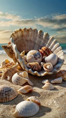 Sea shells скачать фон 720 x 1280