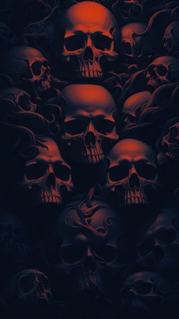 Dark skull art wallpaper скачать фон 1080 x 1920