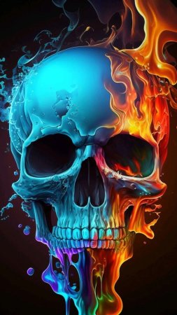 Крутой череп скачать фон 1080 x 1920