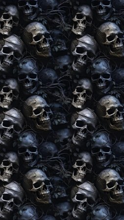 Gothic skull wallpaper скачать фон 1424 x 2532