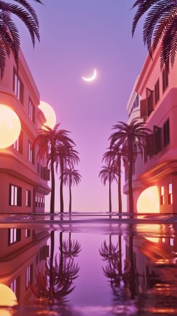 Sunset in miami