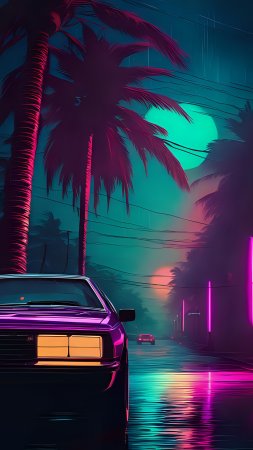 Synthwave retrowave vaporwave