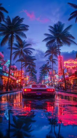 Miami vice outrun retrowave