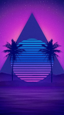 Обои на телефон ретро неон