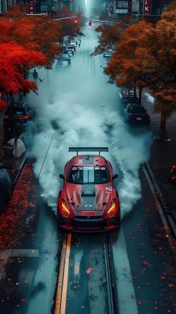 Nissan gtr r красный
