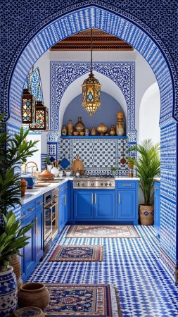 Кухня в марокканском стиле скачать фон 2160 x 3840
