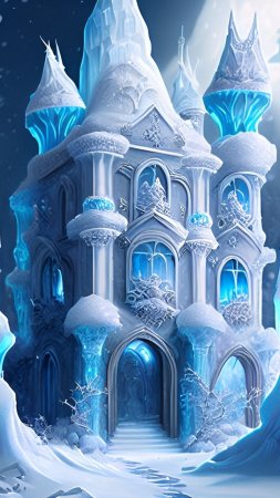 Ice castle frozen