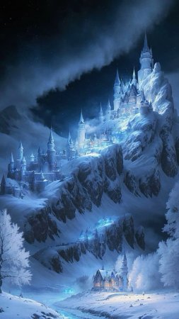 Enchanted winter castle
