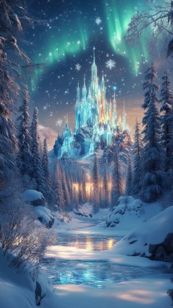 Enchanted winter castle: a frozen fantasy
