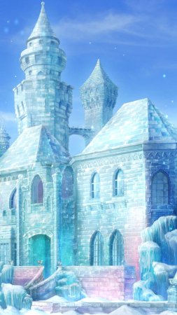 Frozen ice castle background