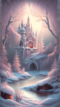 Winter wonderland painting