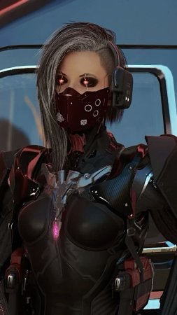 Киборг девушка cyberpunk