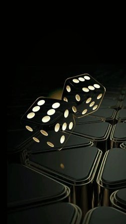 Игральные кости черный фон d рендеринг