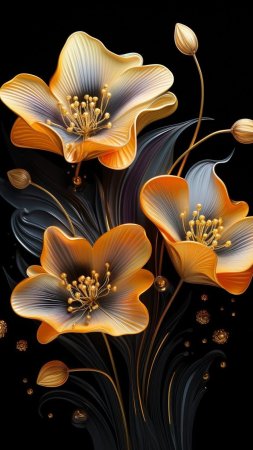 Flower art скачать фон 1080 x 1920