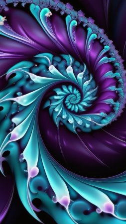 Fractal spiral скачать фон 1080 x 1920