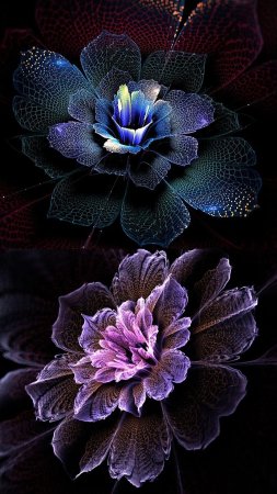 Фантастические цветы скачать фон 1080 x 1920