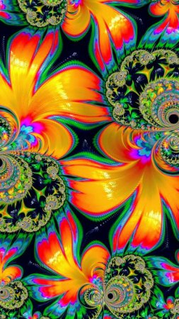 Фрактальное искусство фракталы скачать фон 720 x 1280