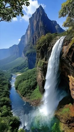 Водопад анхель в венесуэле