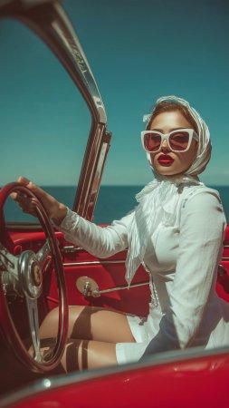 Фотосессия с ретро автомобилем
