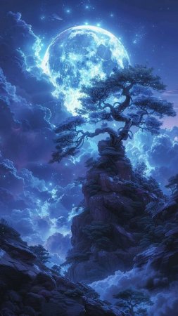 Фэнтези пейзаж скачать фон 720 x 1280