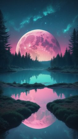 Луна фэнтези скачать фон 1080 x 1920