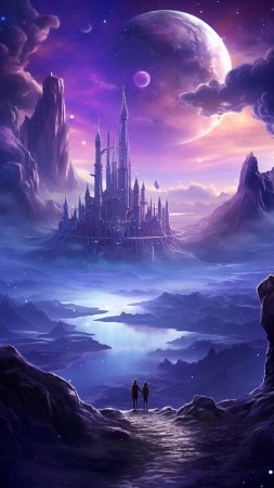 Фантастические пейзажи скачать фон 1080 x 1920