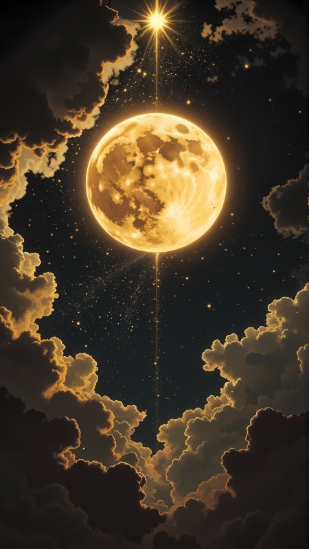 Волшебная луна скачать фон 1080 x 1920