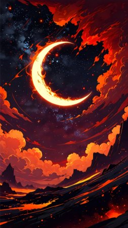 Cosmic inferno скачать фон 2160 x 3840
