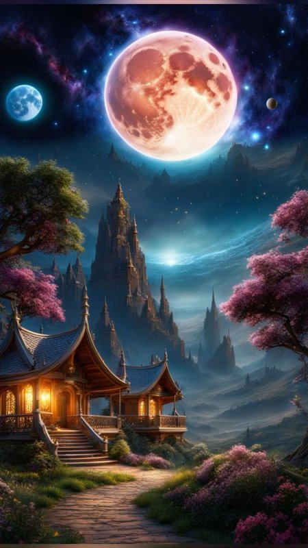 Фантастические миры скачать фон 1080 x 1920