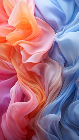 Colorful silk fabric