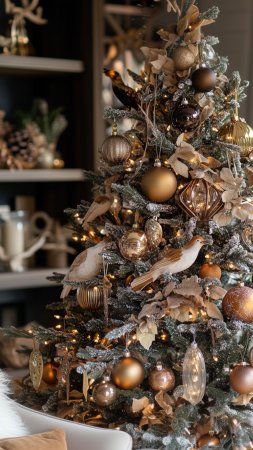 Christmas tree decoration скачать фон 1080 x 1920