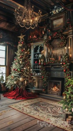 Victorian christmas скачать фон 1080 x 1920